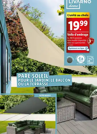 Lidl Voile d'ombrage offre