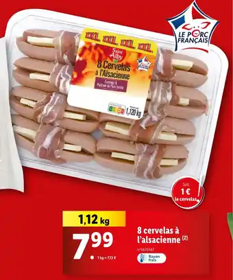 Lidl 8 cervelas à l'alsacienne (2) offre