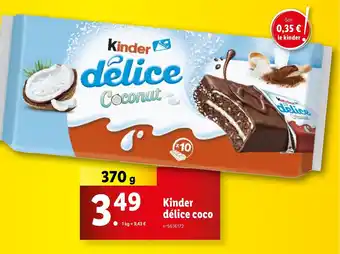 Lidl Kinder délice coco offre