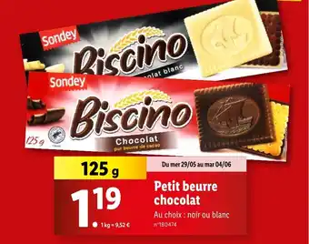 Lidl Petit beurre chocolat offre