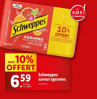 Lidl Schweppes saveur agrumes offre