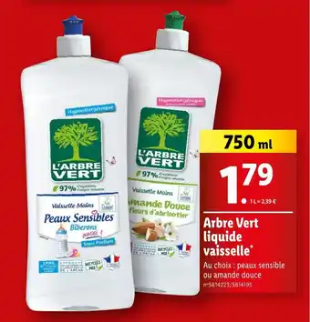 Lidl Arbre Vert liquide vaisselle offre