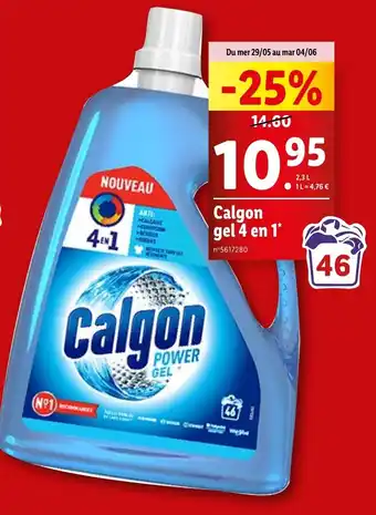 Lidl Calgon gel 4 en 1 offre