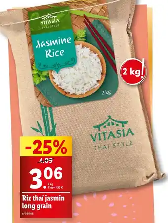 Lidl Riz thaï jasmin long grain offre
