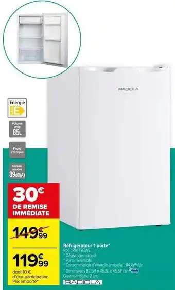Radiola - réfrigérateur 1 porte