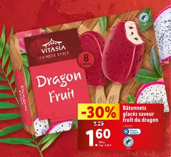 Lidl Bâtonnets glacés saveur fruit du dragon offre