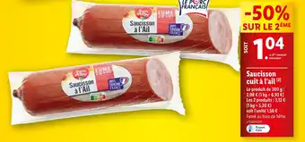 Lidl Saucisson à l'Ail offre