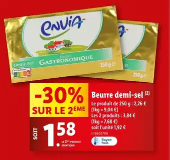 Lidl Beurre demi-sel (2) offre