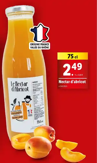 Lidl Nectar d'abricot offre