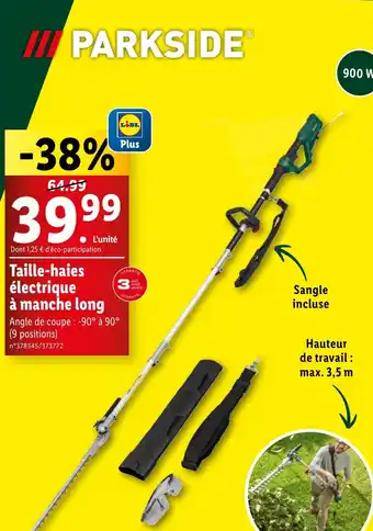 Lidl Taille-haies électrique à manche long offre