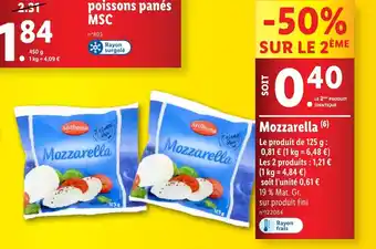 Lidl Mozzarella offre