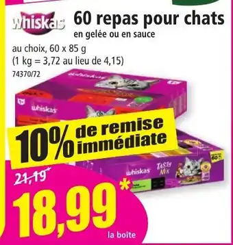 Norma 60 repas pour chats offre