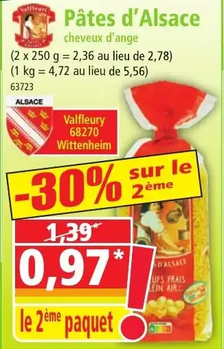 Norma Pâtes d'Alsace offre