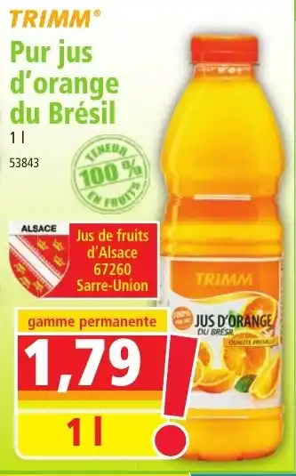 Norma Pur jus d'orange du Brésil offre