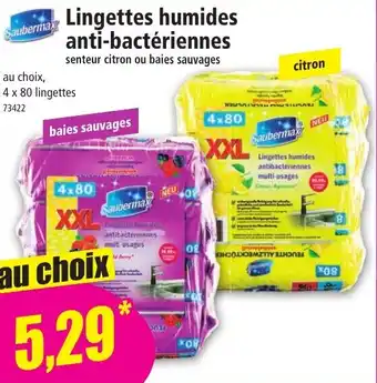 Norma Lingettes humides anti-bactériennes offre
