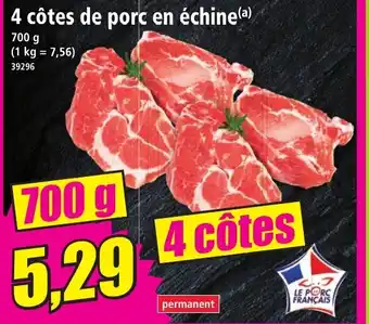 Norma 4 côtes de porc en échine(a) offre