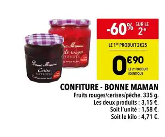 Supeco CONFITURE - BONNE MAMAN offre