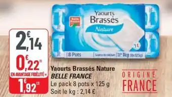 G20 Yaourts Brassés Nature BELLE FRANCE offre
