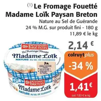 Paysan breton - le fromage fouette madame loik