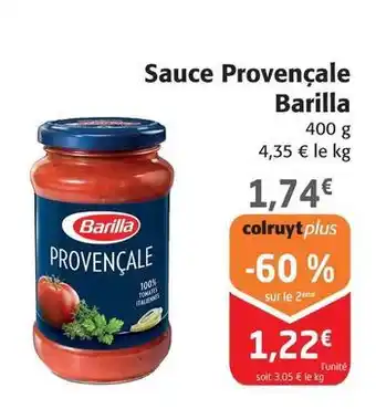 Colruyt Barilla - sauce provençale offre