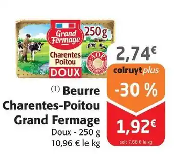 Colruyt Grand fermage - beurre charentes-poitou offre