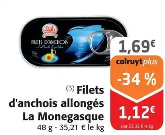 La monegasque - filets d'anchois allonges