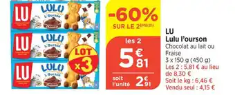 Maximarché LU Lulu l'ourson offre