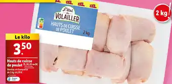 Lidl Hauts de cuisse de poulet offre