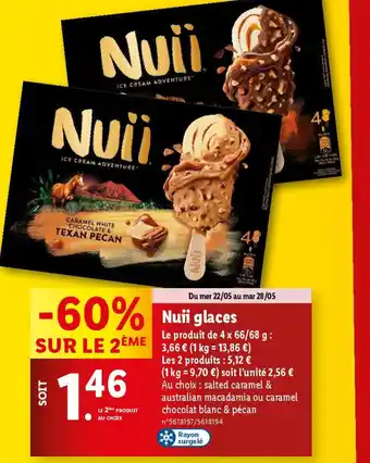 Lidl Nuii glaces offre