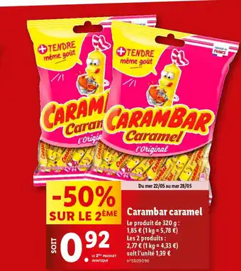 Lidl Carambar caramel offre