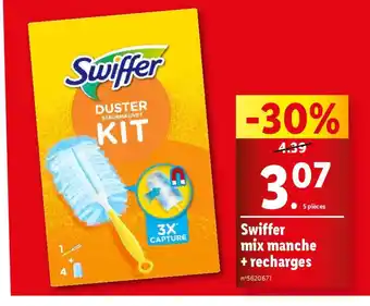 Lidl Swiffer mix manche + recharges offre