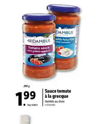 Lidl Sauce tomate à la grecque offre