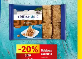 Lidl Baklava aux noix offre