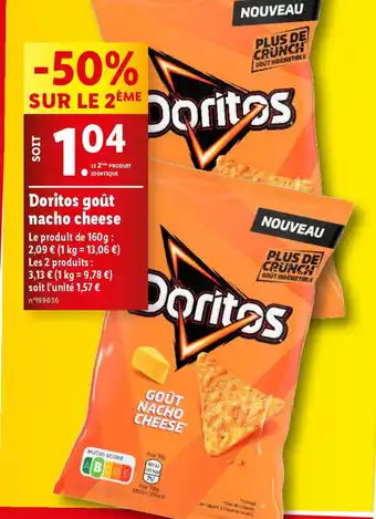 Lidl Doritos goût nacho cheese offre