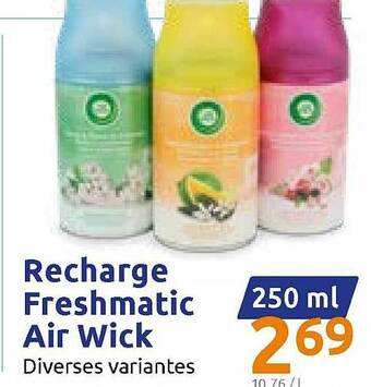 Action Recharge Freshmatic Air Wick offre