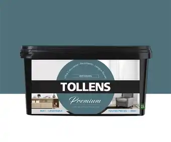 Peinture Tollens premium murs, boiseries et radiateurs vert design mat 2,5L