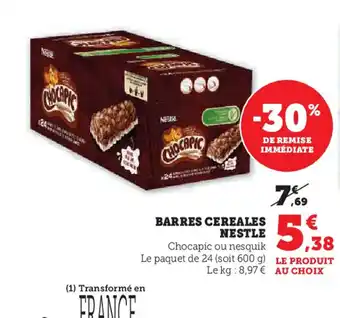 Super U BARRES CEREALES offre