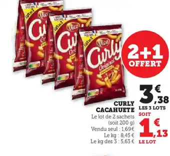 Super U CURLY CACAHUETE offre