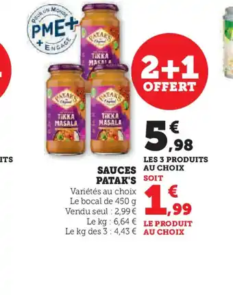Super U SAUCES PATAK'S offre