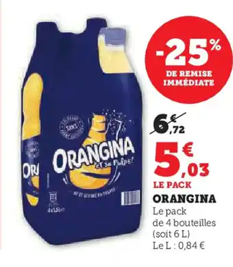 Super U ORANGINA offre