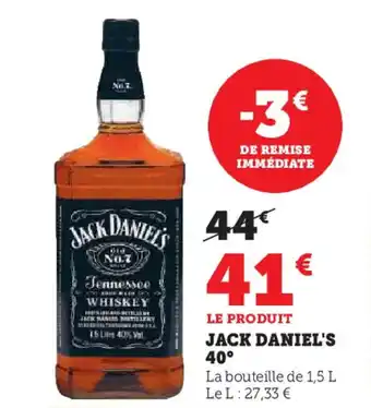 Super U JACK DANIEL'S offre