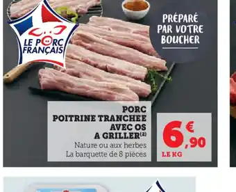 Super U PORC POITRINE TRANCHEE offre