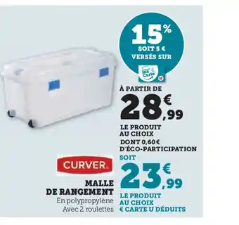 Super U MALLE DE RANGEMENT offre