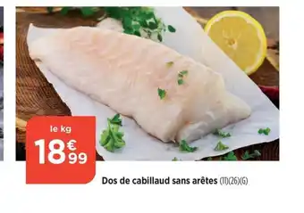 Bi1 Dos de cabillaud sans arêtes offre