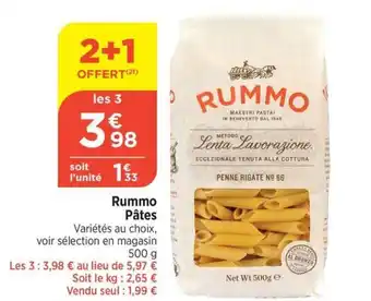 Bi1 Rummo Pâtes offre