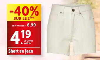 Lidl Short en jean offre