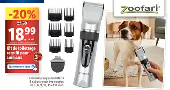 Lidl Kit de toilettage sans fil pour animaux offre