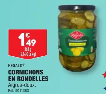 ALDI CORNICHONS EN RONDELLES offre