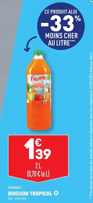 ALDI BOISSON TROPICAL ✪ offre