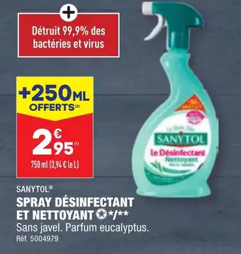 ALDI SPRAY DÉSINFECTANT ET NETTOYANT offre